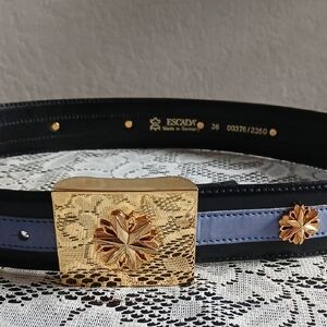 Escada Black and Gold Belt